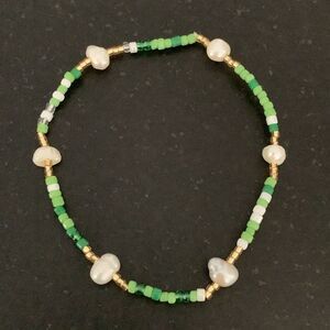 Genuine Freshwater Pearl & Miyuki Bead Stretch Bracelet